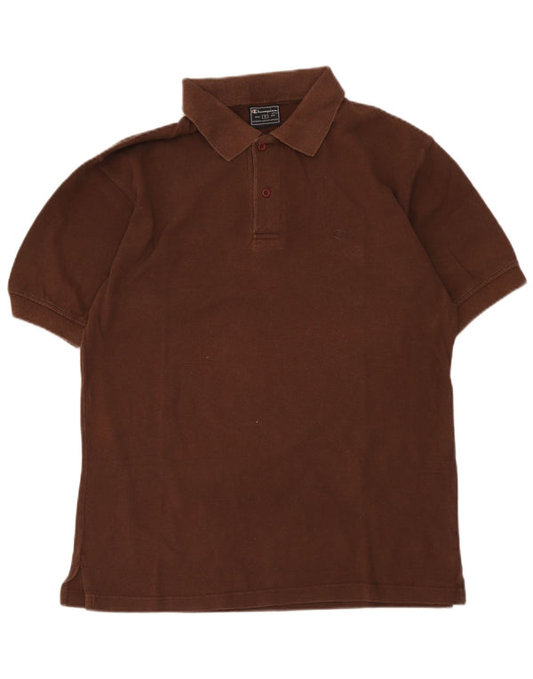 Camisa polo masculina Champion de algodão marrom médio