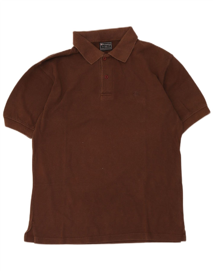 Camisa polo masculina Champion de algodão marrom médio