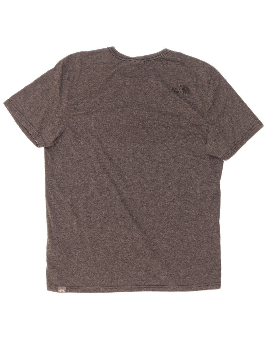 Camiseta gráfica masculina The North Face, grande poliéster manchado cinza
