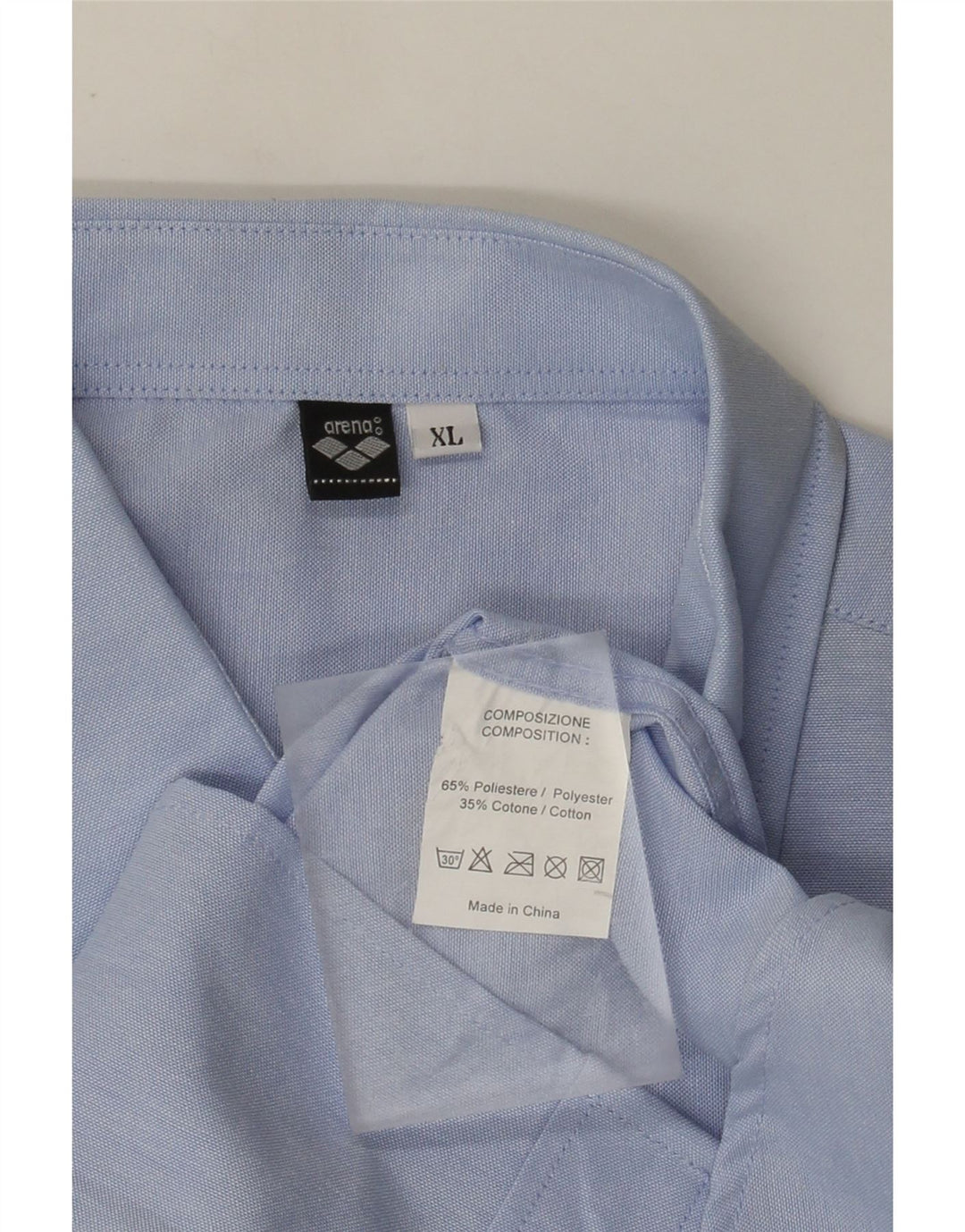 Camisa masculina Arena XL azul poliéster