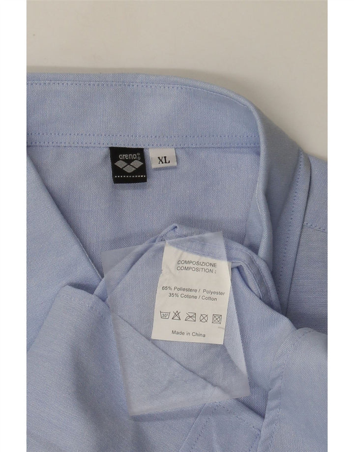 Camisa masculina Arena XL azul poliéster