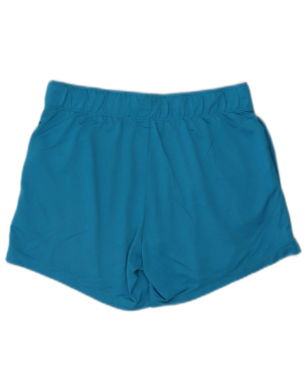 Shorts esportivos femininos NIKE Dri Fit UK 10 pequeno azul poliéster