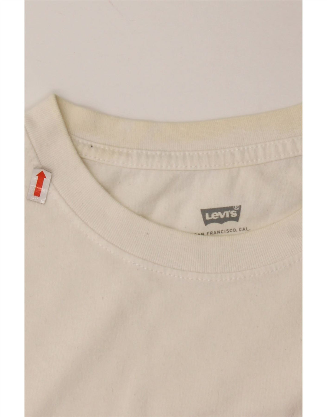 Camiseta feminina com estampa cropped LEVI'S Reino Unido 10 bloco colorido branco pequeno