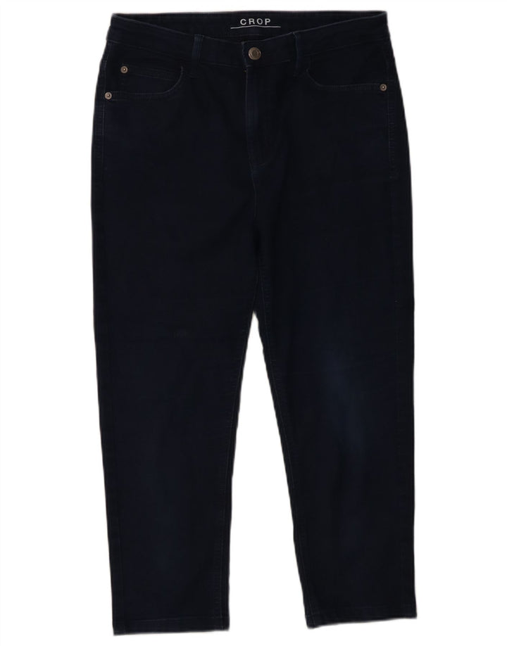 Calça jeans feminina Marks & Spencer UK 12 médio W32 L21 algodão azul marinho