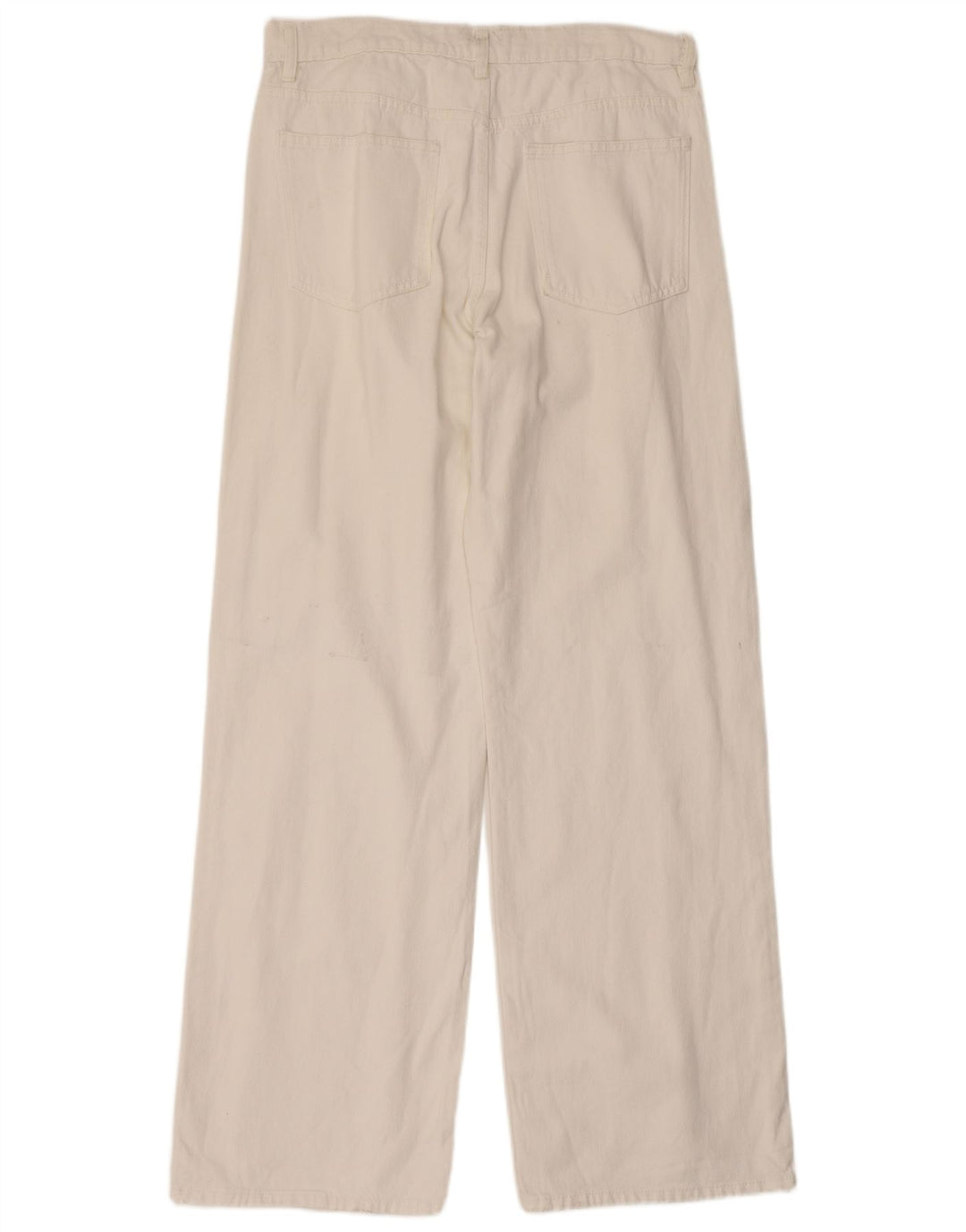 Calça jeans feminina Zara com perna larga EU 40 médio W30 L32 branco