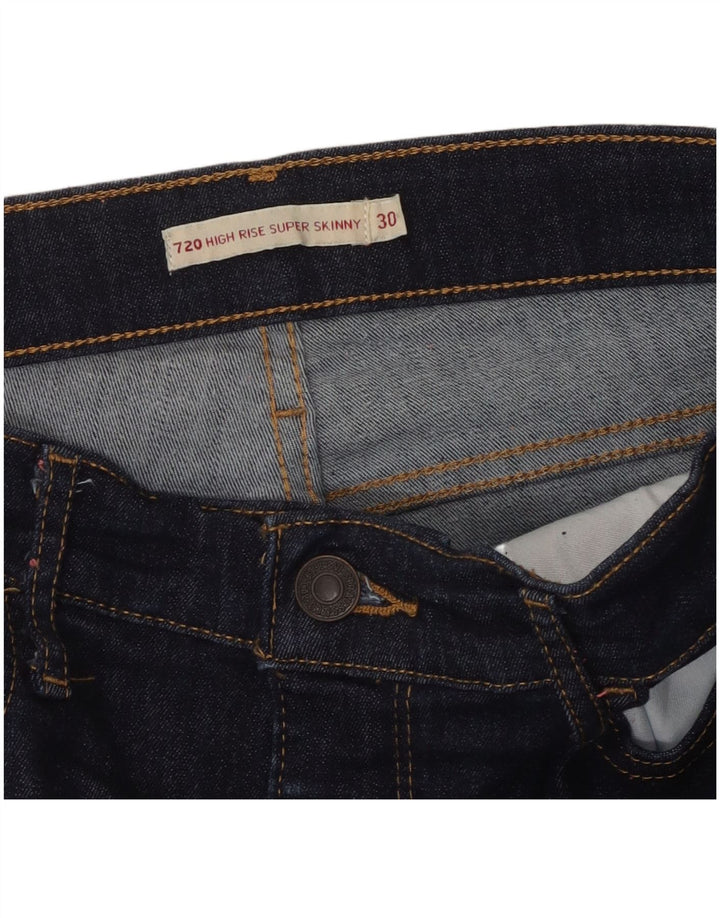 Calça jeans feminina LEVI'S 720 High Rise Super Skinny W30 L29 azul marinho