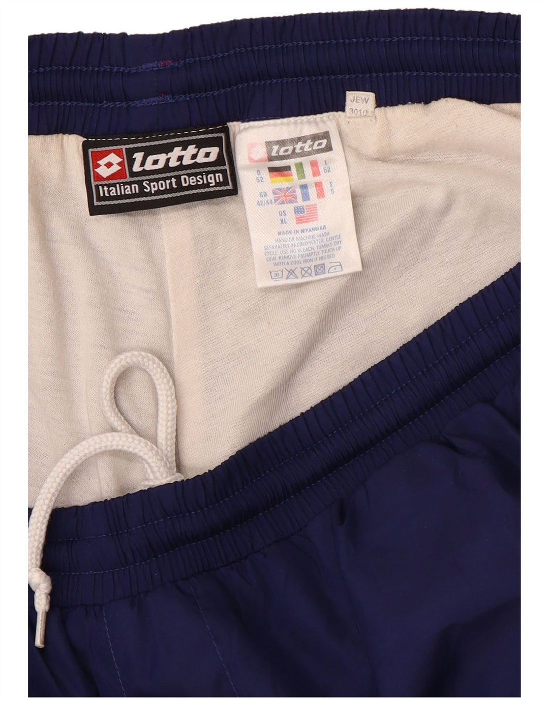 Calça de treino masculina Lotto Graphic UK 42/44 XL azul marinho poliéster