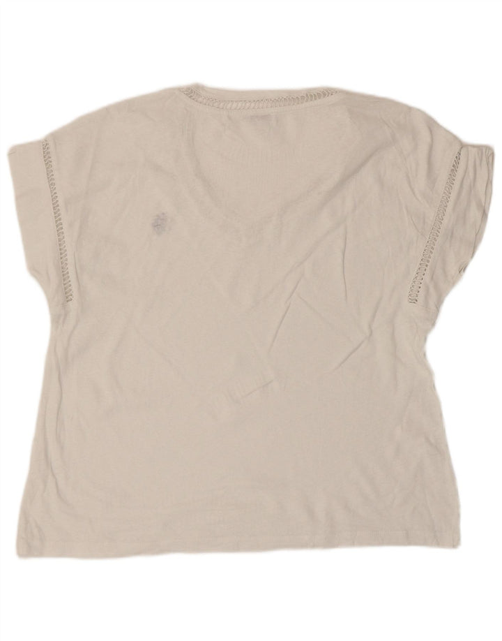 US Polo Assn. Camiseta Feminina Top UK 14 Médio Branco
