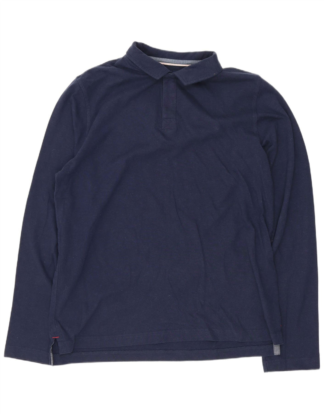 Camisa polo masculina de manga comprida Joules médio algodão azul marinho