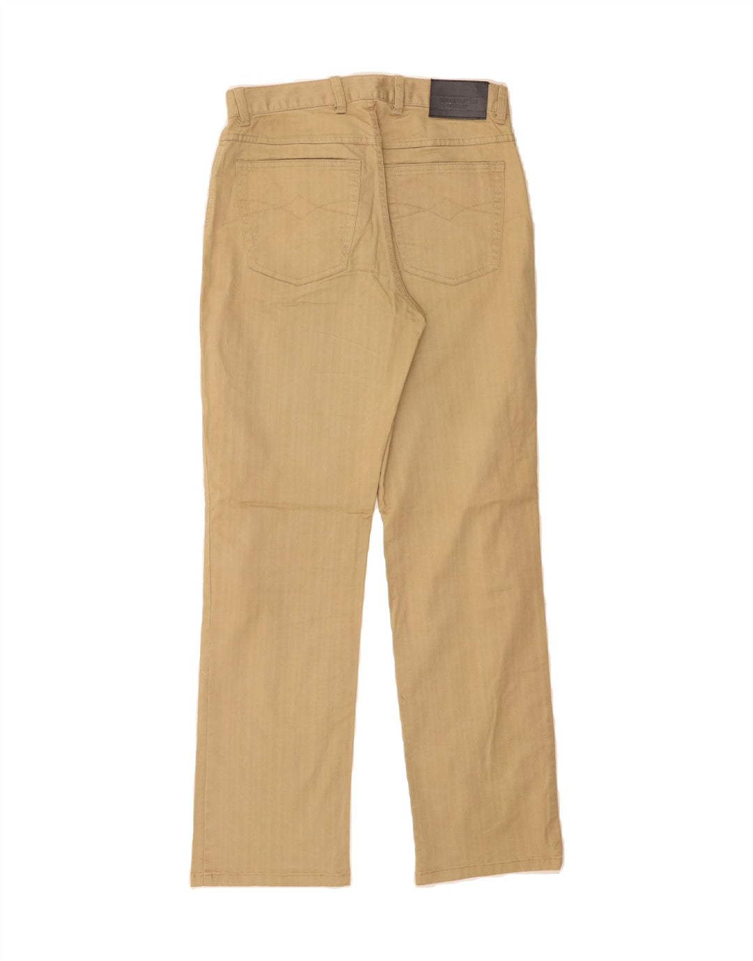 VINTAGE Mens Straight Casual Trousers W26 L30 Beige Cotton Vintage Vintage and Second-Hand Vintage from Messina Hembry 