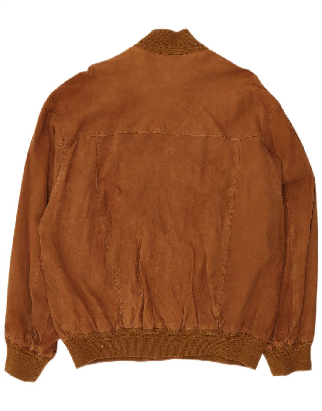 Jaqueta bomber masculina VINTAGE de camurça IT 58 4XL couro marrom