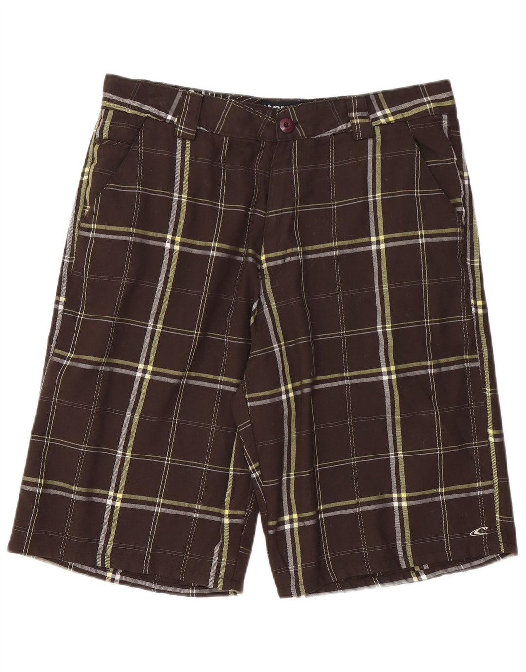 Shorts Chino Masculino O'NEILL W34 Grande Poliéster Xadrez Marrom