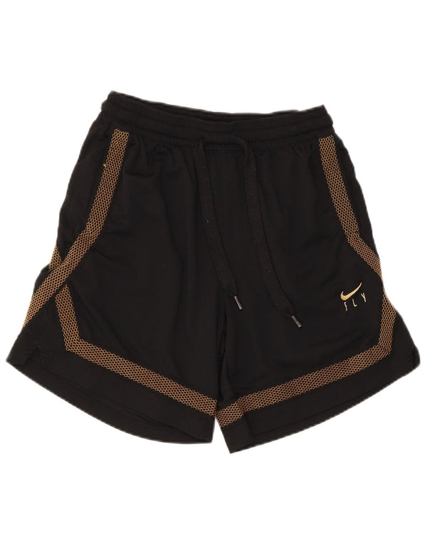 Nike Mens Dri Fit Sport Shorts Pequeno Poliéster Geométrico Preto