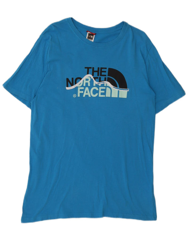 The North Face Mens Graphic T-Shirt Top XL Blue Cotton
