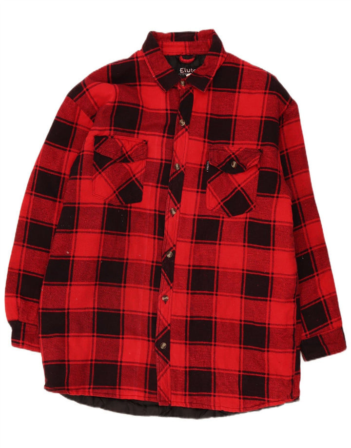Camisa masculina de flanela Lenhador Elutex XL de algodão xadrez vermelho