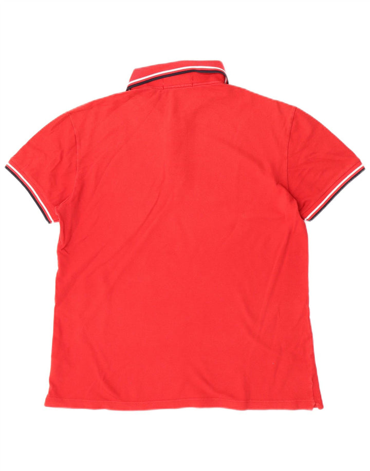Camisa polo masculina leve e elástica Fred Perry de algodão vermelho médio