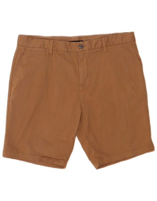 French Connection Mens Chino Shorts W36 Grande Algodão Marrom