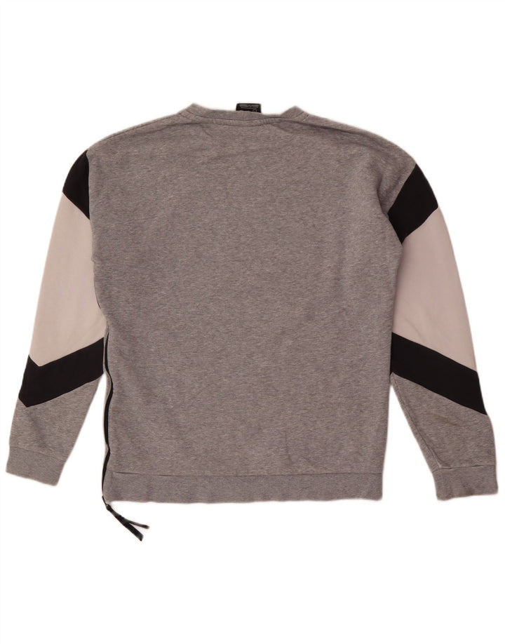 Moletom gráfico masculino Nike Jumper pequeno cinza colorblock algodão