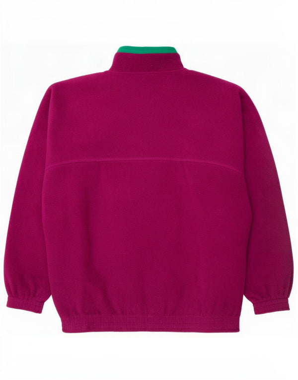 Fila Mens Graphic Zip Neck Fleece Jumper IT 50 Medium Purple Polyester