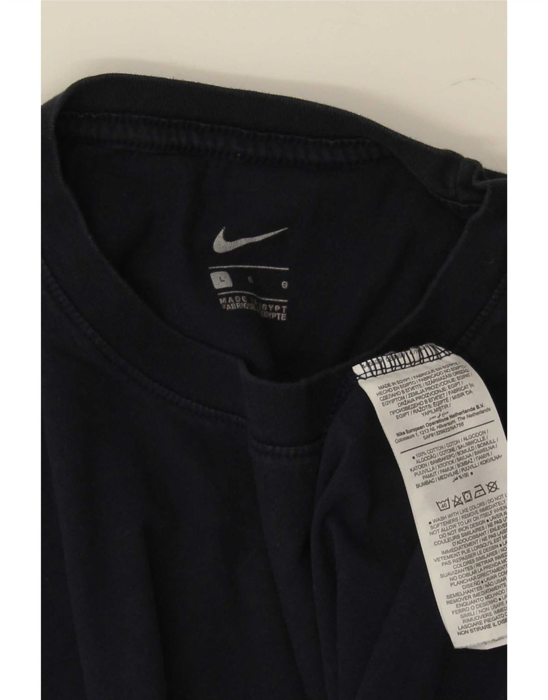 Camiseta masculina Nike grande algodão azul marinho