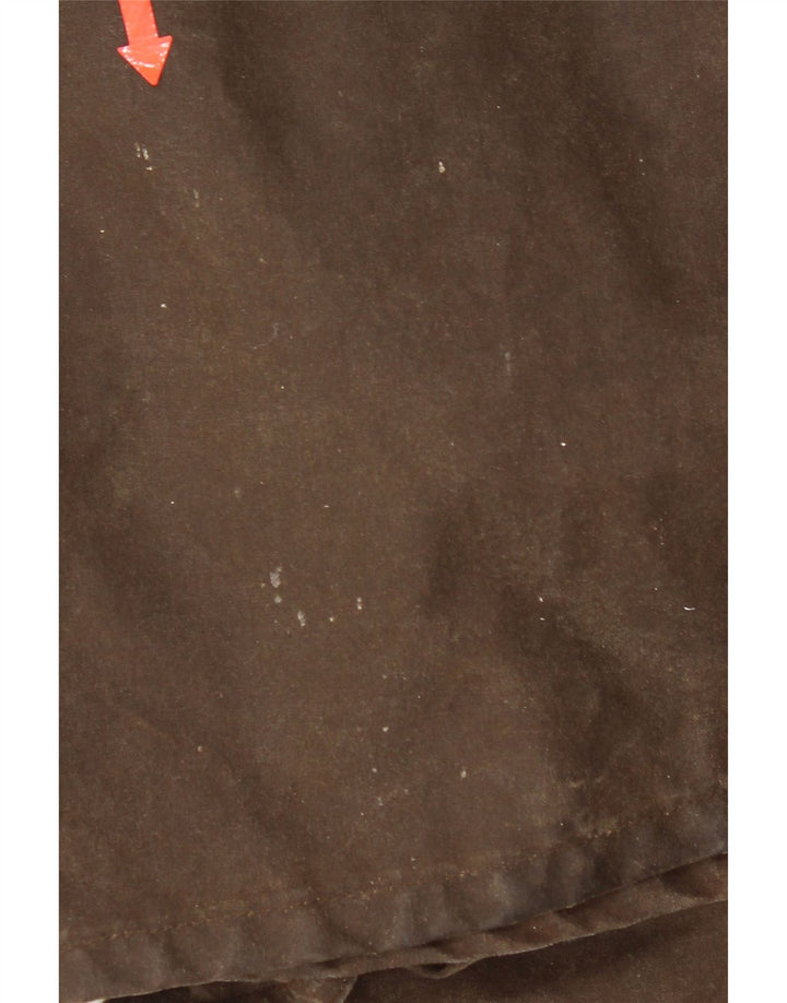 Sobretudo vintage masculino de algodão encerado UK 40 grande marrom