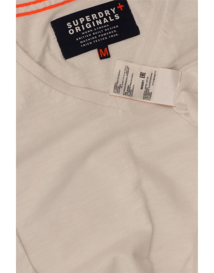 Camiseta masculina SUPERDRY top médio algodão branco