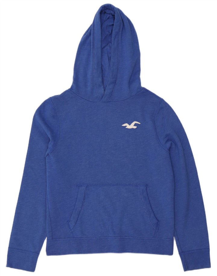 HOLLISTER moletom com capuz masculino XL algodão azul