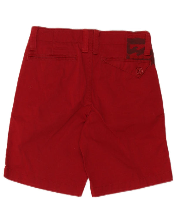 Billabong Boys Graphic Chino Shorts 9-10 anos W26 algodão vermelho
