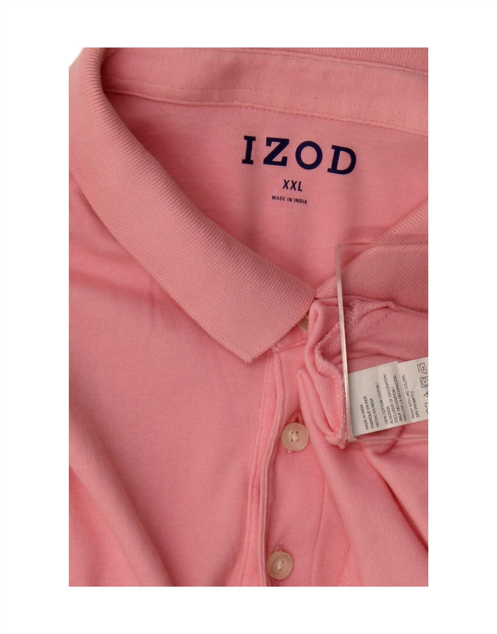 Camisa polo masculina Izod 2XL algodão rosa
