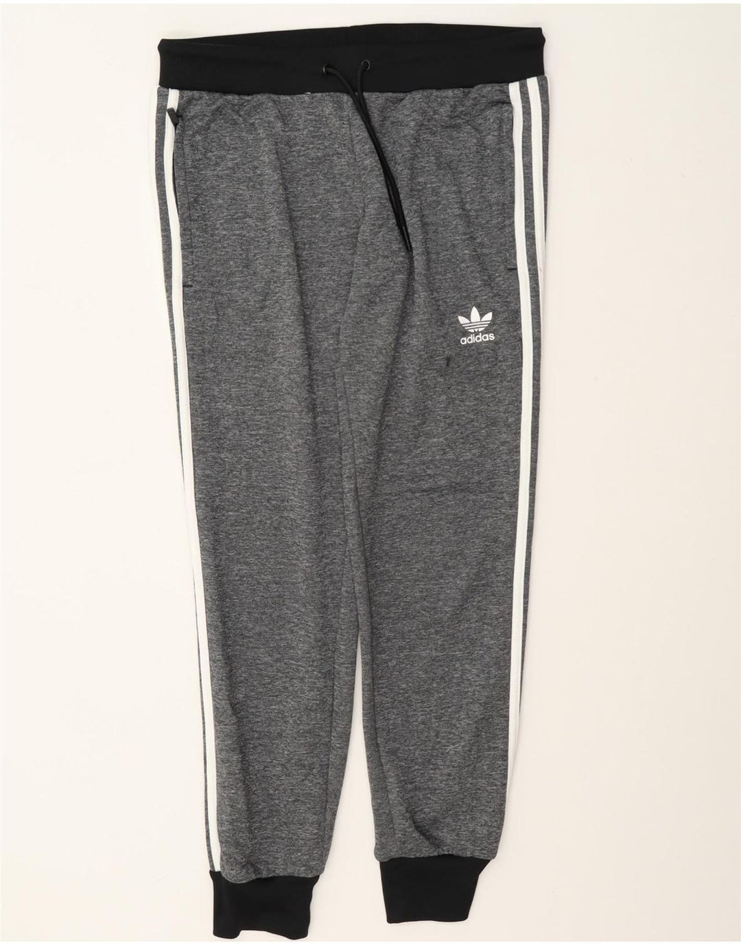Calça de treino feminina Adidas Joggers UK 12 poliéster cinza médio