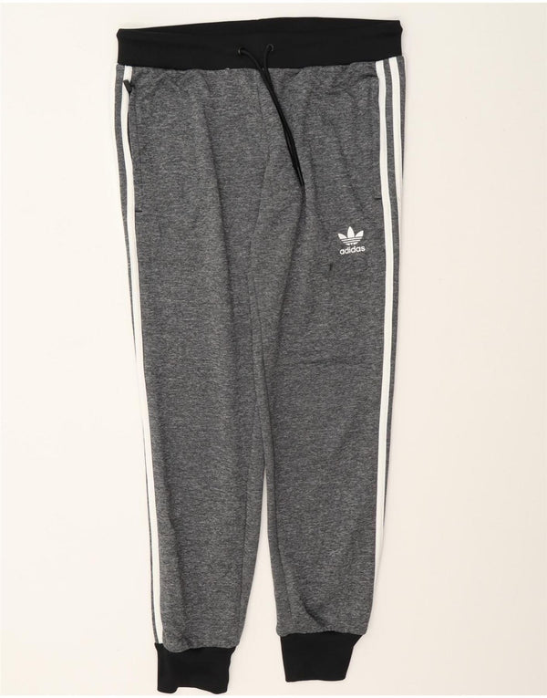 Calça de treino feminina Adidas Joggers UK 12 poliéster cinza médio
