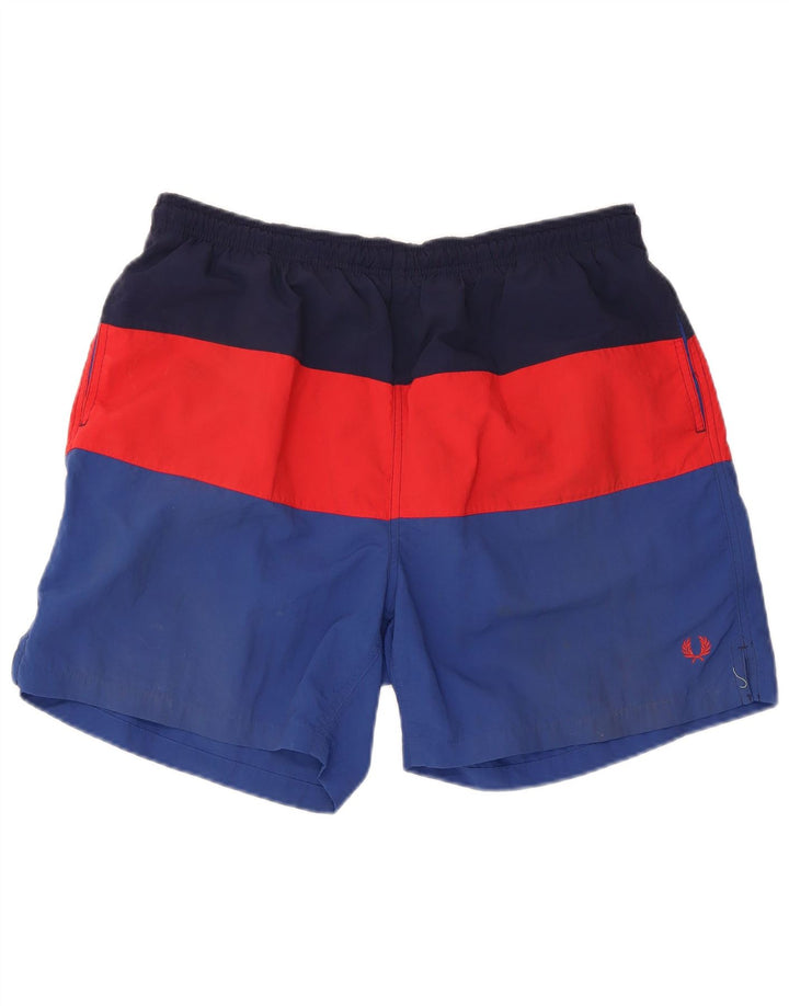 FRED PERRY Calções de banho masculinos grandes multicoloridos em nylon