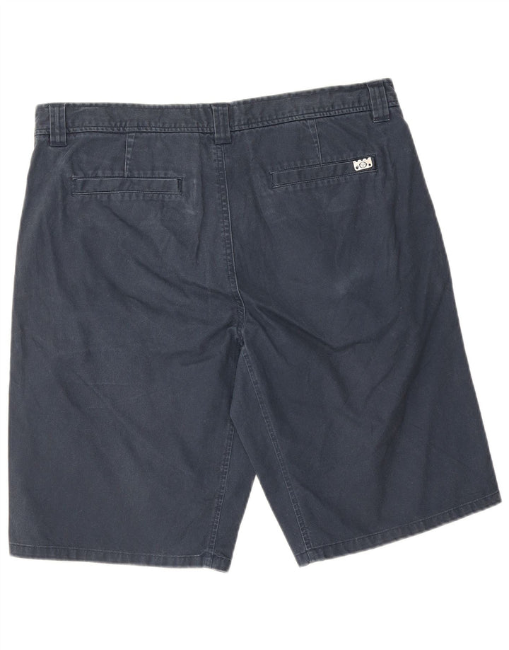Sergio Tacchini Mens Chino Shorts EU 48 Médio W36 Azul Marinho Algodão