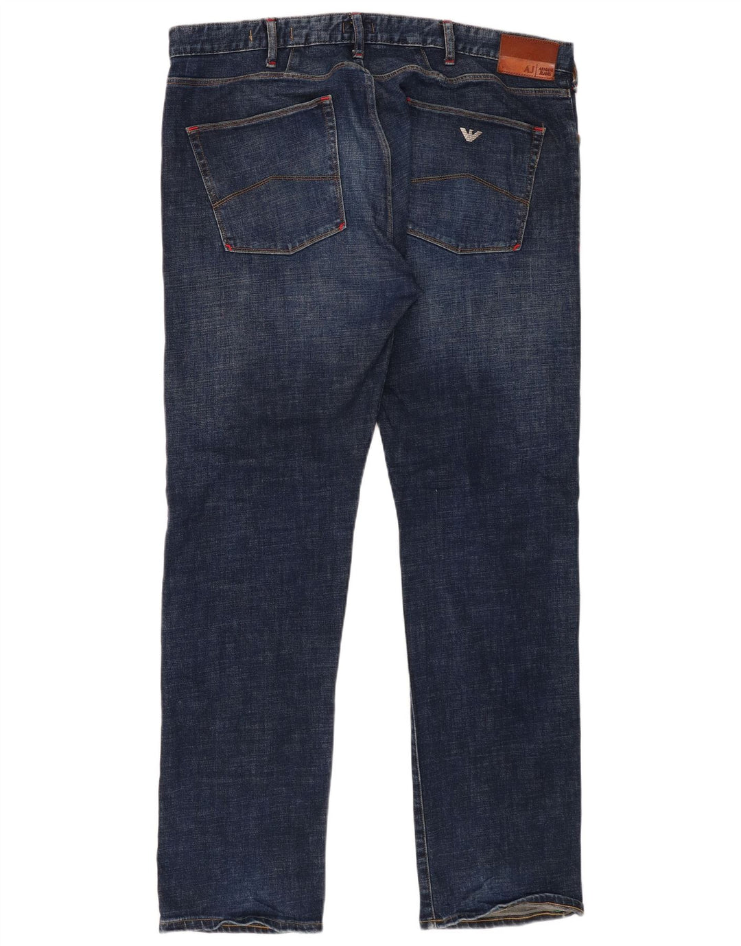 Armani Masculino Regular Straight Jeans W40 L34 Azul Marinho Algodão