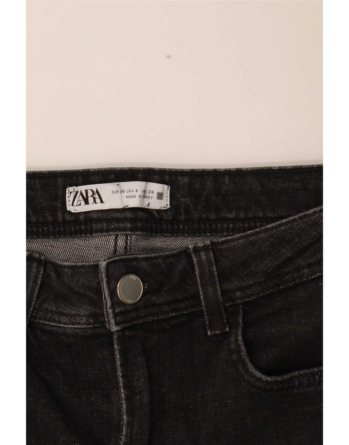 Zara Jeans Slim Feminino EU 38 Pequeno W28 L31 Preto