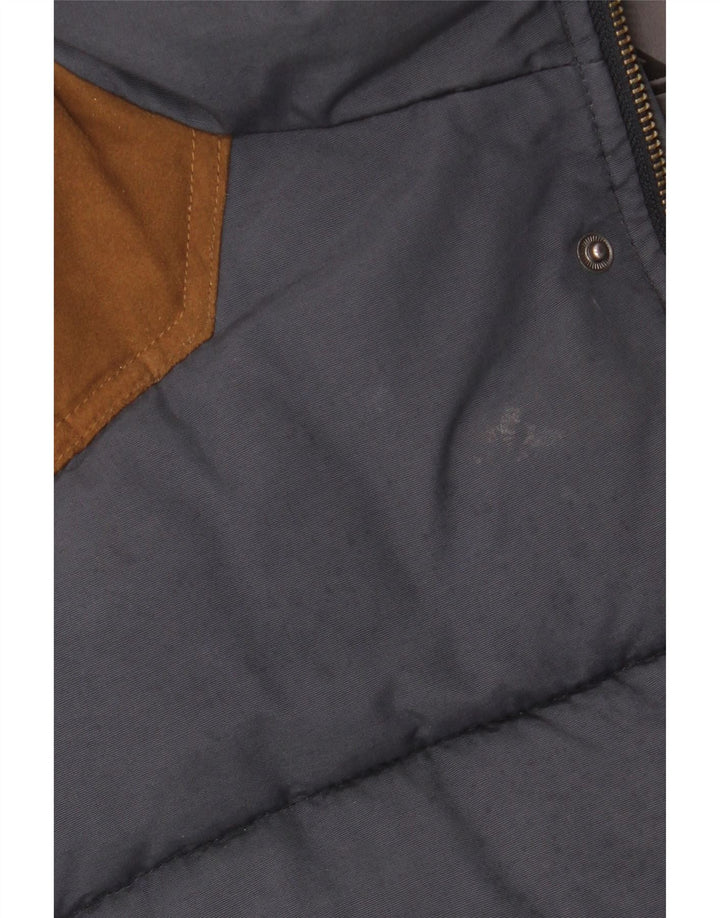 Jaqueta acolchoada masculina Quiksilver UK 40 grande algodão azul marinho