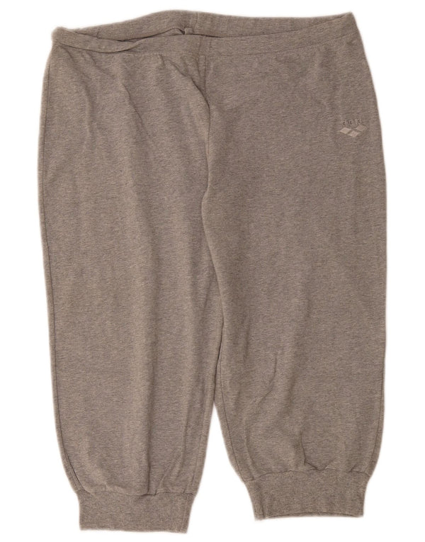 Calça esportiva feminina Arena Capri, calça jogger UK 16, grande, cinza, algodão
