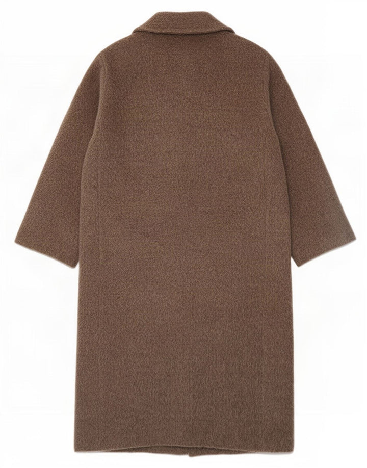 Sobretudo oversized feminino Marella Reino Unido 10 lã virgem marrom pequena
