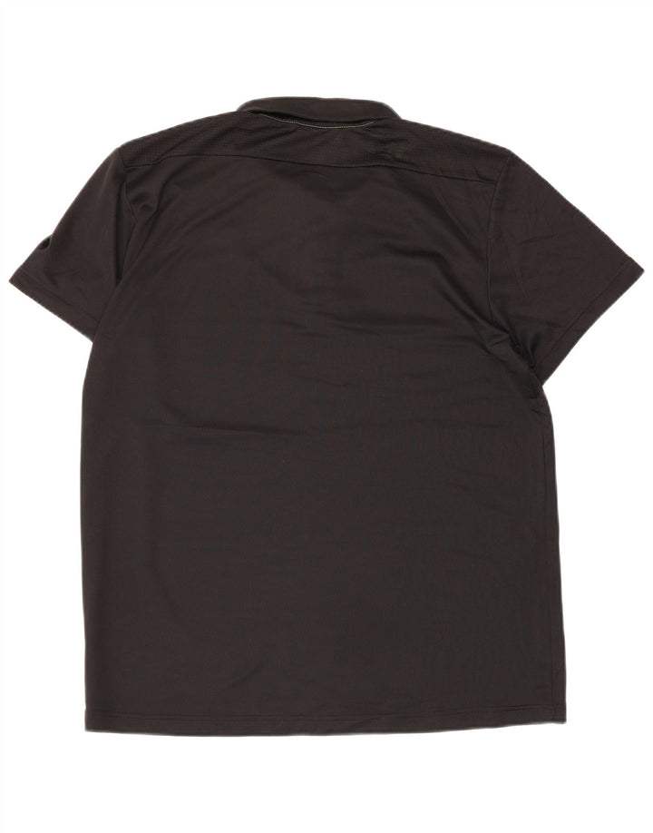 Camisa polo masculina adidas média preta