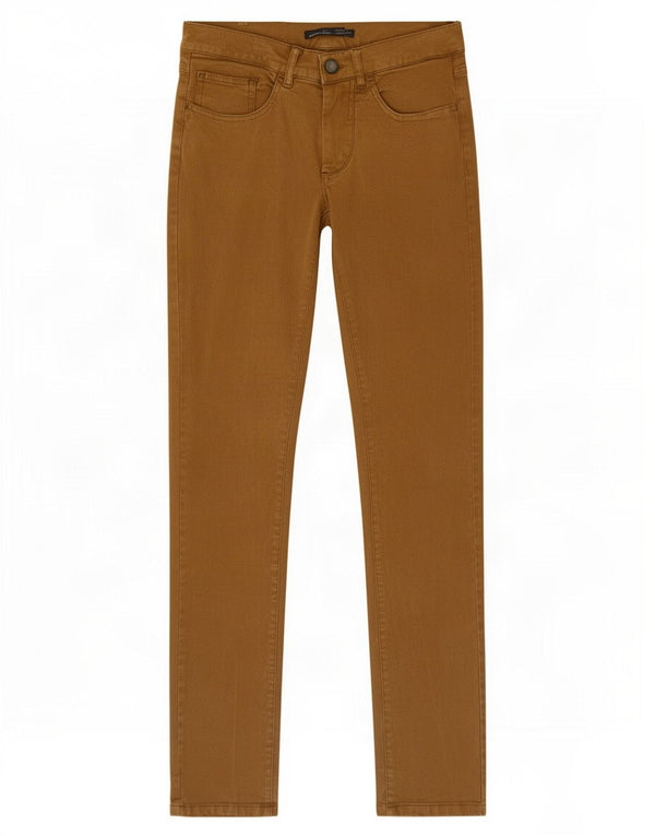 Zara Calça masculina skinny casual EU 36 XS W29 L31 algodão marrom