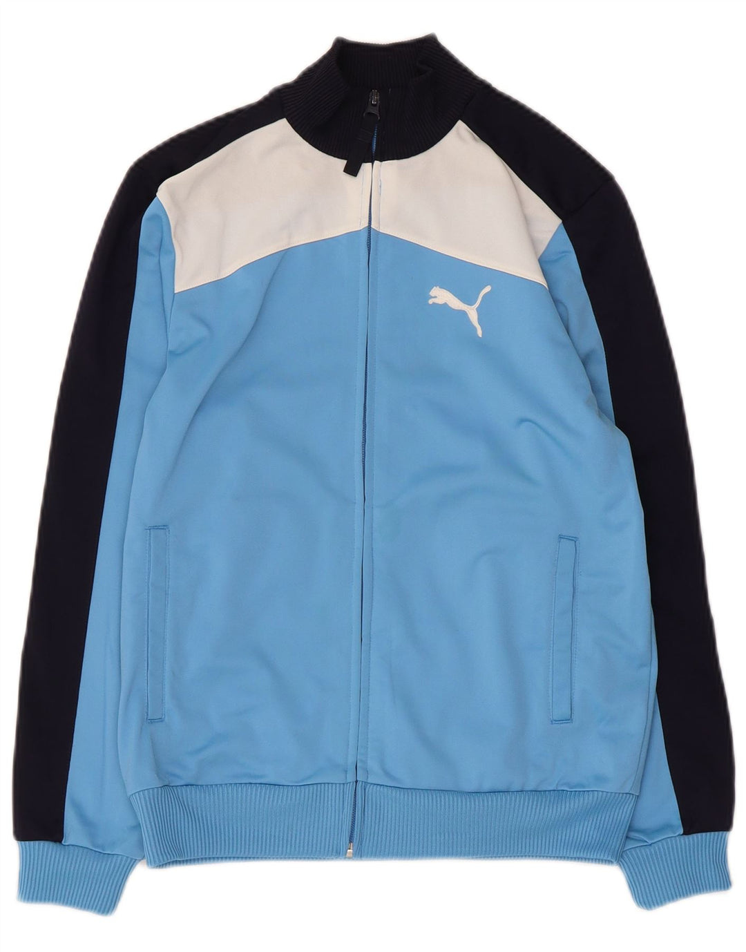 Jaqueta Puma Meninas Treino Top 11-12 Anos Azul Colorblock Poliéster