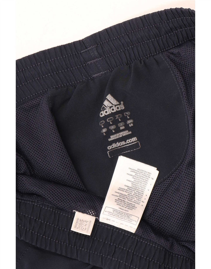 Adidas Masculino Climalite Sport Shorts Grande Azul Marinho Colorblock Poliéster