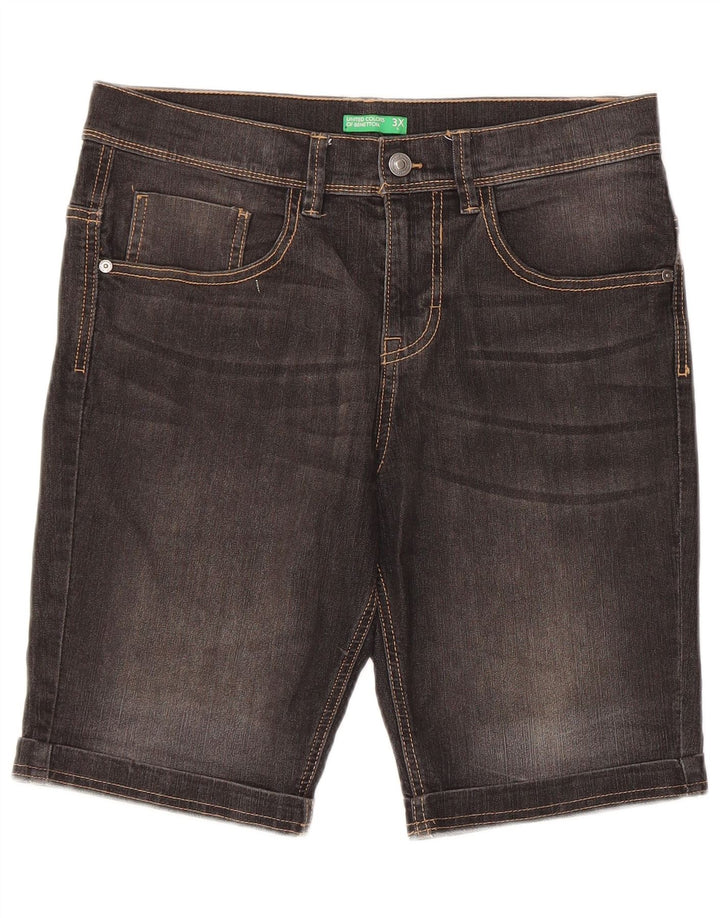 Shorts jeans masculino Benetton W32 médio preto