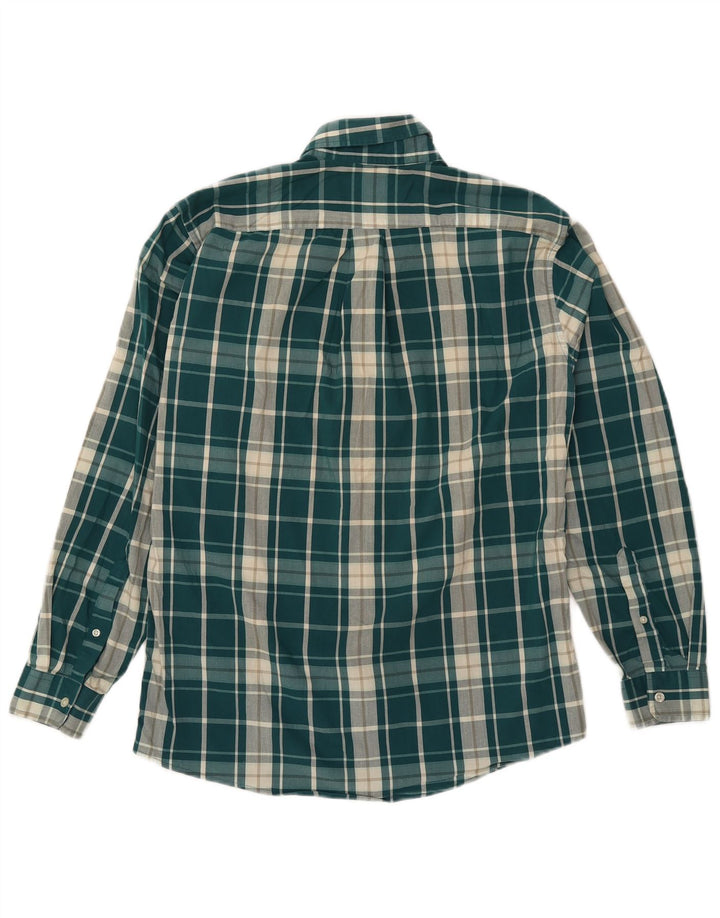 Camisa masculina EDDIE BAUER Classic Fit algodão xadrez verde médio
