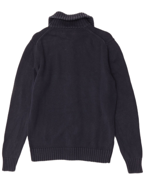 Suéter cardigã masculino Zara médio azul marinho