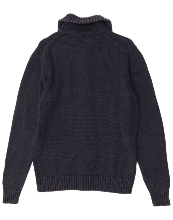 Suéter cardigã masculino Zara médio azul marinho