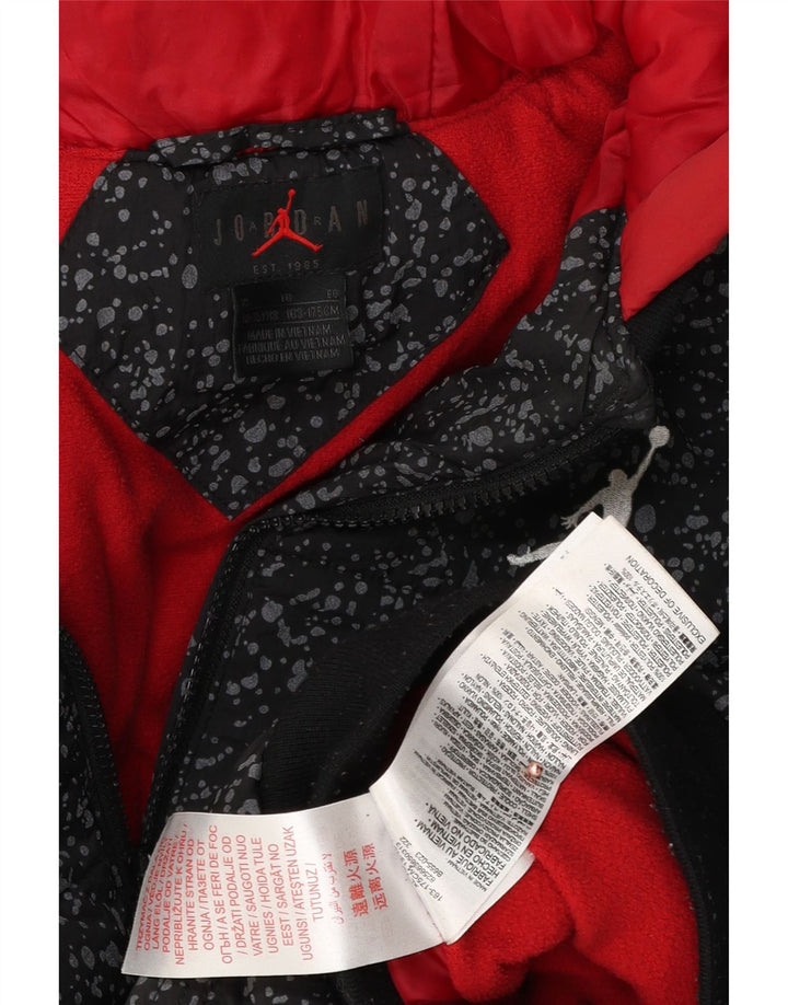 JORDAN Jaqueta acolchoada com capuz para meninos 13-14 anos XL preto manchado de poliéster