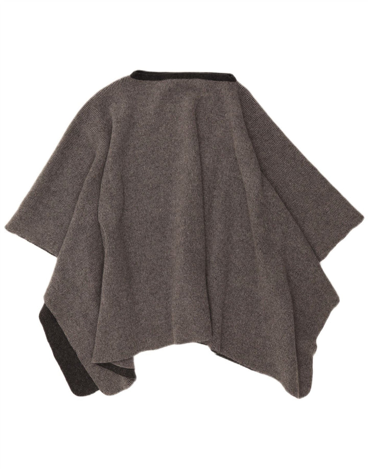 Poncho feminino VINTAGE tamanho único cinza