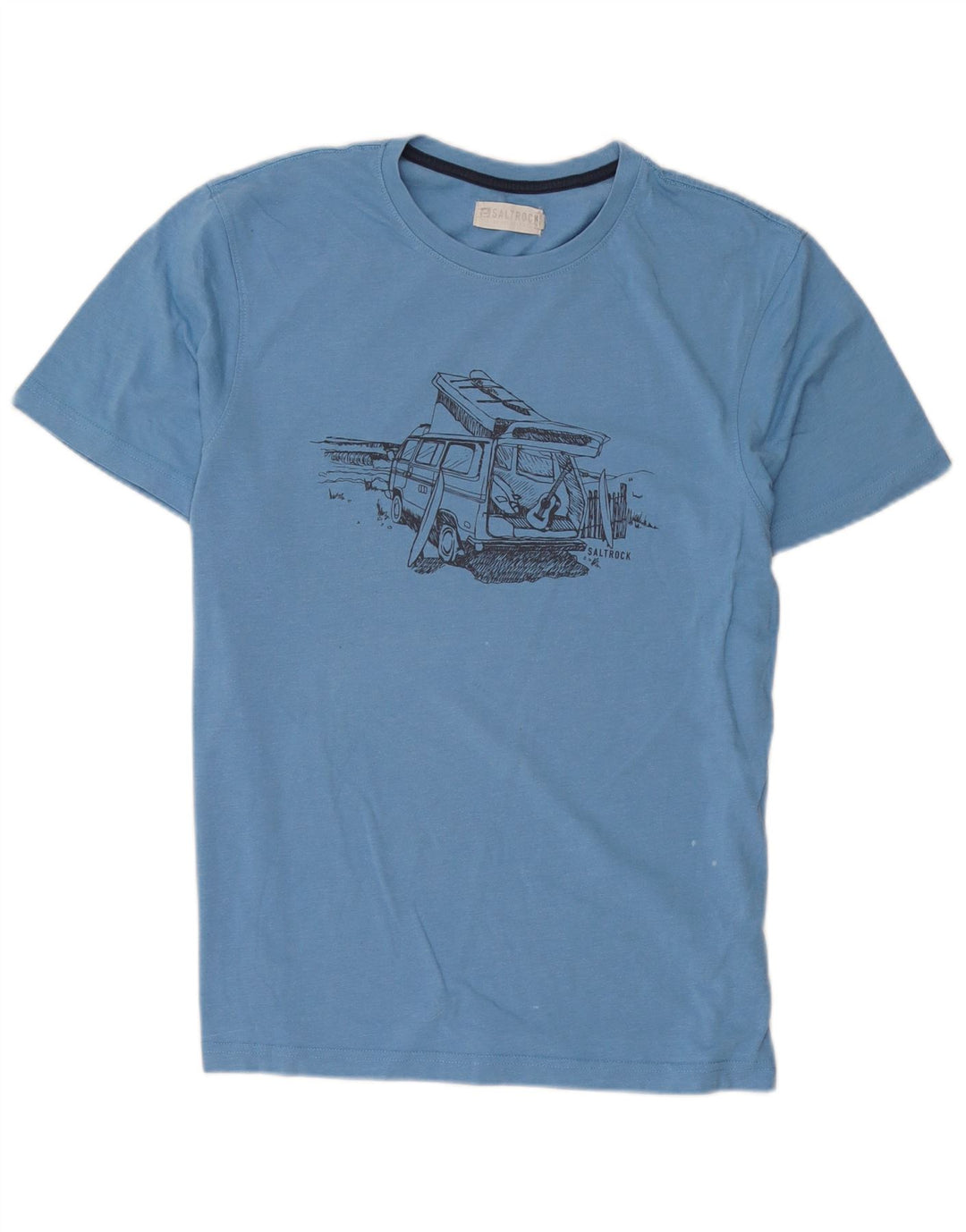 Camiseta masculina gráfica Saltrock Top grande algodão azul