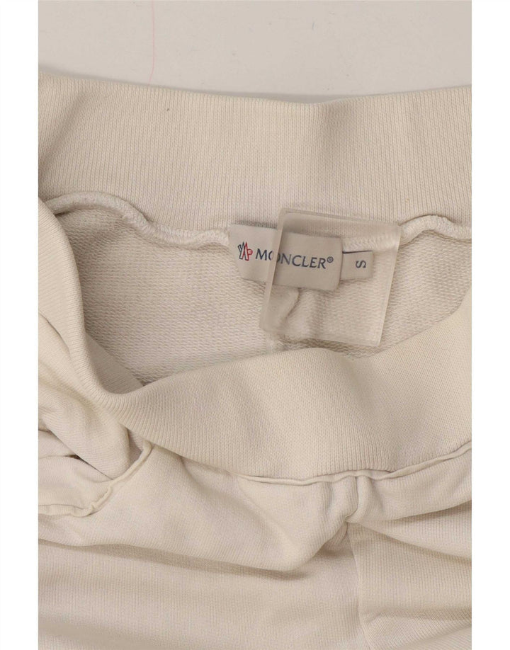 Calça de treino feminina Moncler Joggers UK 10 pequeno branco